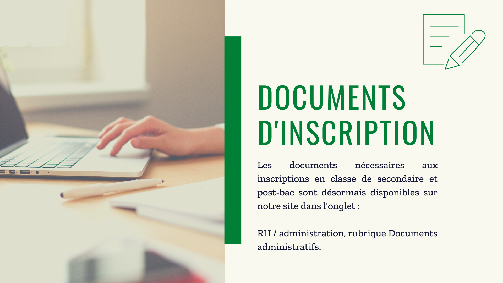 documents dinscription
